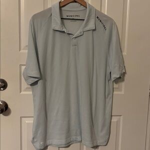 MUNICIPAL Shirt xxl Ice Blue Sportcross Polo Sleeve Golf Wahlberg